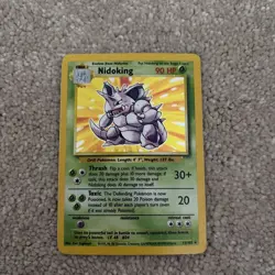 Pokemon Nidoking Holo Rare TCG Card Base Set 11/102 Wotc Vintage - Image 1