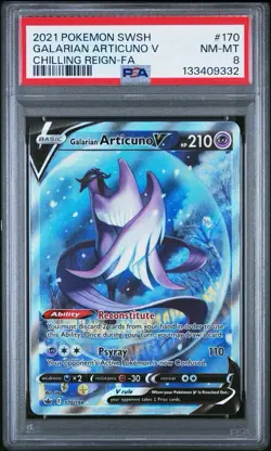 Pokemon TCG Galarian Articuno V 170/198 Chilling Reign! PSA 8! - Image 1