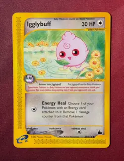 IGGLYBUFF 67/144 Skyridge non-holo E-READER Pokemon TCG card NM CLEAN! - Image 1