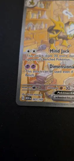 Pokemon Alakazam ex SV 151 201/165 Full Art Holo SIR Eng 2023 310HP Komatsu - Image 4
