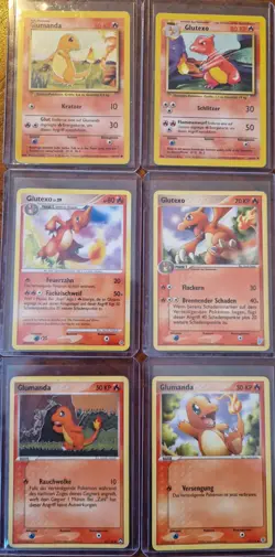Pokemon Karten Bundle – Glumanda & Glutexo Set – Deutsch – P-LP – Vintage - Image 1