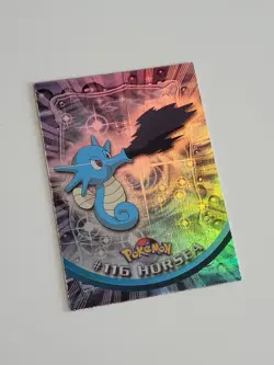 Pokemon Topps #116 Horsea Rainbow Holo Foil - Blue Logo - Series 2 NM - Image 1