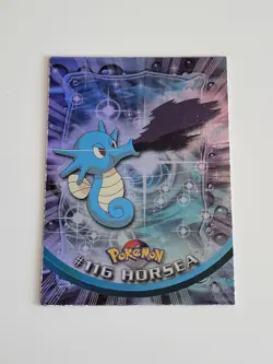 Pokemon Topps #116 Horsea Rainbow Holo Foil - Blue Logo - Series 2 NM - Image 2