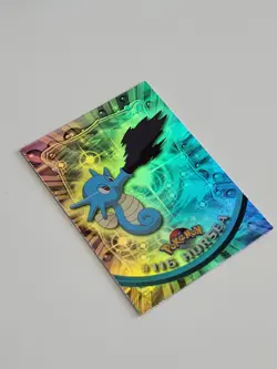 Pokemon Topps #116 Horsea Rainbow Holo Foil - Blue Logo - Series 2 NM - Image 3