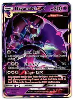 Naganadel GX 56/131 - Forbidden Light Rare GX Pokemon TCG Holo - LP Card - Image 1