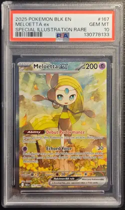 ⭐PSA 10 Meloetta ex 167/086 SEE DESCRIPTION ⭐Black Bolt Pokemon TCG Gem Mint - Image 1