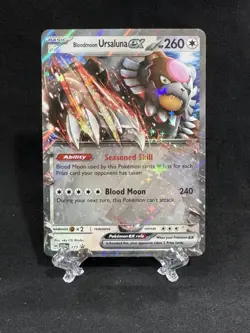 Bloodmoon Ursaluna ex 177 Holo Pokemon Near Mint - Image 1