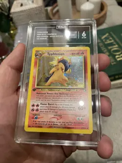 2000 Neo Genesis Typhlosion #17 ‘1st Edition’ Holo TAG 6 Pokemon WOTC - Image 3
