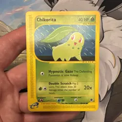 Pokemon TCG Expedition Base Set Chikorita Card 99/165 condition shown - Image 1
