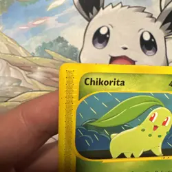 Pokemon TCG Expedition Base Set Chikorita Card 99/165 condition shown - Image 2