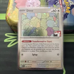 Ditto Pokemon Prize Pack Series 6 Promo Pokemon Card NM/LP Play Stamp Mew 151 - Image 1