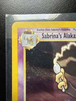 Pokemon TCG Sabrina's Alakazam Holo Rare Unlimited 15/132 (LP) Error Card Rare - Image 2