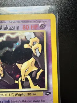 Pokemon TCG Sabrina's Alakazam Holo Rare Unlimited 15/132 (LP) Error Card Rare - Image 3