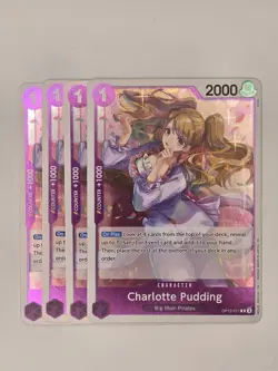 One Piece Playset 4x OP12-071 - Charlotte Pudding - Rare - Eng - Image 1