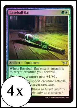 MTG ** FOIL ** 4 x Baseball Bat - Playset 4x x4 - Duskmourn - Image 1