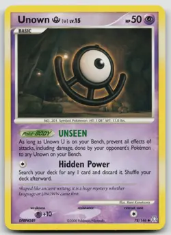 Unown (U) 78/146 Legends Awakened Uncommon Pokemon TCG Card - Image 1