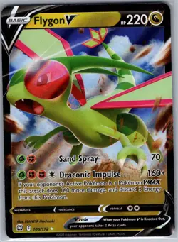 Flygon V 106/172 SWSH09: Brilliant Stars - Pokemon Card - NM - Image 1