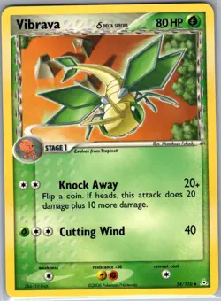 Vibrava (Delta Species) 54/110 Non Holo Holon Phantoms - Pokemon Card - NM - Image 1