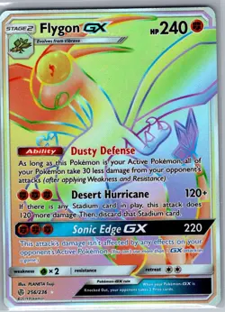 Flygon GX (Secret) 256/236 SM - Cosmic Eclipse - Pokemon Card - NM - Image 1