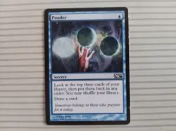 Magic: The Gathering Card - Core Set M10 ~ Common ~ Ponder (EX) - Image 1