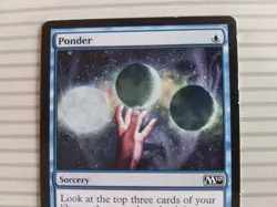 Magic: The Gathering Card - Core Set M10 ~ Common ~ Ponder (EX) - Image 2