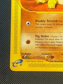 Pokemon 2003 TCG Card Sandshrew (Skyridge) 92/144 Non Holo Vintage Card NM - Image 3
