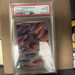 Pokemon Groudon 199/182 SV04: Paradox Rift Holo PSA 10 - Image 1