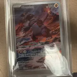 Pokemon Groudon 199/182 SV04: Paradox Rift Holo PSA 10 - Image 2