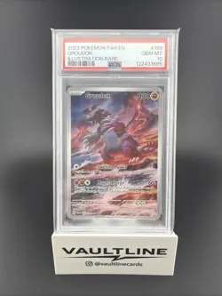 PSA 10 Groudon 199/182 Paradox Rift Illustration Rare Holo Pokemon - Image 1