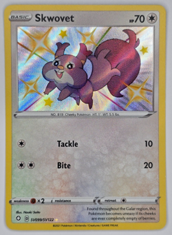 Pokemon Skwovet SV099/SV122 Shining Fates: Shiny Vault - NM - Image 1