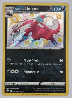 Pokemon Galarian Linoone SV079/SV122 TCG Shining Fates Shiny Vault - Image 1
