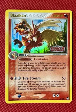 Pokemon TCG Blaziken EX Power Keepers Stamped Reverse Holo 5/108 MP-LP - Image 1