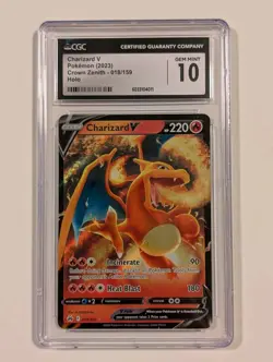 2023 Pokemon Crown Zenith 018/159 Charizard V Holo CGC 10 GEM MINT - Image 1