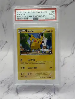 2015 POKEMON XY ROARING SKIES BUILD-A-BEAR WORKSHOP #20 PIKACHU PSA 9 - Image 1