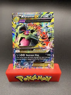 2015 Pokemon M Tyranitar EX 43/98 XY Ancient Origins Holo NM - Image 1
