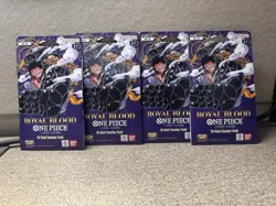 One Piece TCG English OP-10 Royal Blood 12-Card Sleeved Booster Pack Lot of 4 - Image 1