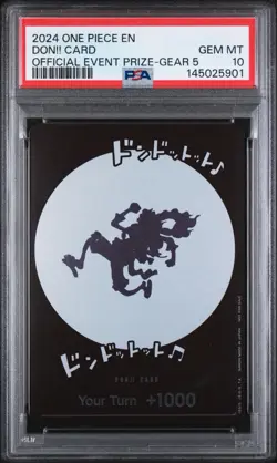 2024 ONE PIECE PROMOS OFFICIAL EVENT PRIZE-GEAR 5 DON!! CARD PSA 10 - Image 1
