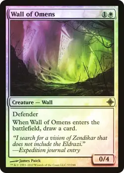 Rise of the Eldrazi MTG Foil Wall of Omens Magic - Image 1