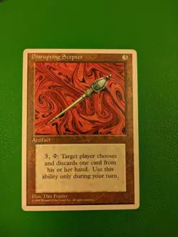 MTG Disrupting Scepter Alternate 4th Edition Regular Rare - Image 1