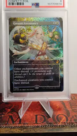PSA 8 Greater Auramancy 84 (Anime Borderless) (Confetti Foil) Enchanting Tales - Image 3