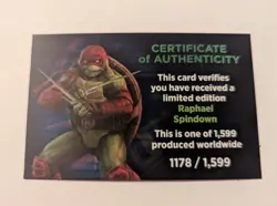 Magic The Gathering TMNT Raphael Serialized Spindown Die with 2 token sheets - Image 5