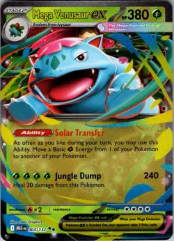 MEGA VENUSAUR EX 003/132 DOUBLE RARE MEGA EVOLUTION POKEMON NM/M - Image 1