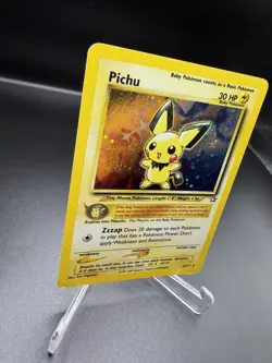 Pokemon TCG Neo Genesis Pichu Holo Card 12/111 2000 English Vintage - Image 2