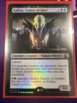 Mtg Singles - Kalitas, Traitor of Ghet - Prerelease Promo - Foil Mythic - LP - Image 3