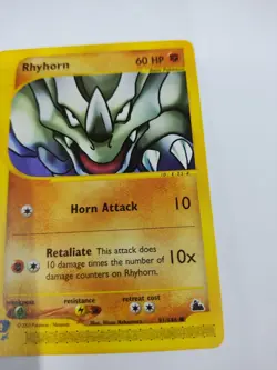 MINT Pokemon Skyridge Rhyhorn 91/144 MINT - Image 1