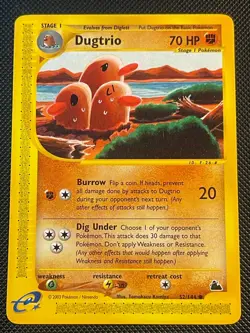 Dugtrio 52/144 Pokemon Skyridge Near Mint NM - Image 1