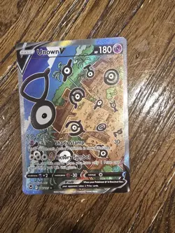 Pokemon Unown V SWSH Silver Tempest Alt Art 177/195 SIR Card NM/MINT - Image 1