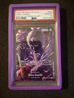 2025 ONE PIECE ST18-004 ZORO JUUROU OP12 LEGACY OF THE MASTER SP PSA 10 GEM MINT - Image 1