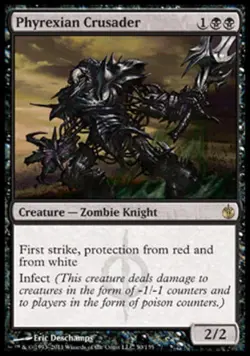 Phyrexian Crusader -Foil Medium Play MTG Mirrodin Besieged - Image 1