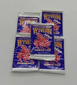 1994 Lot of 5 Wyvern CCG Card Game Limited Edition Booster Packs New Sealed - Image 1